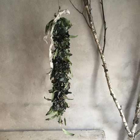Antique Hydrangea & Eucalyptus Garland Swag 360 (アンティーク紫陽花とユーカリのガーランドスワッグ 360°)