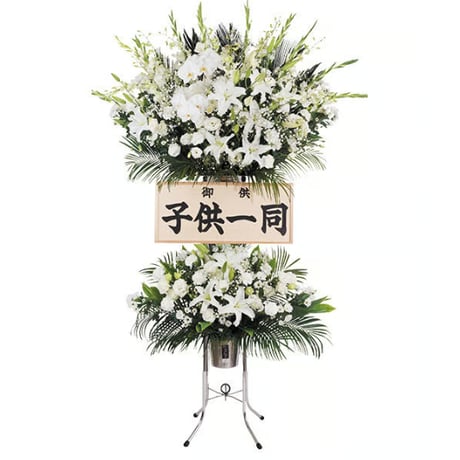 〈C-12〉 洋花二段生花 C-12 ホワイト