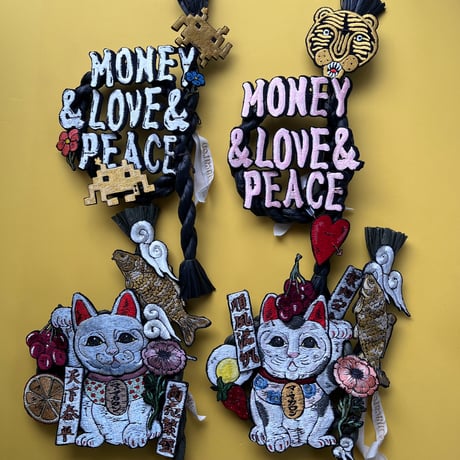 お正月飾り③ MONEY&LOVE&PEACE  虎　ハート