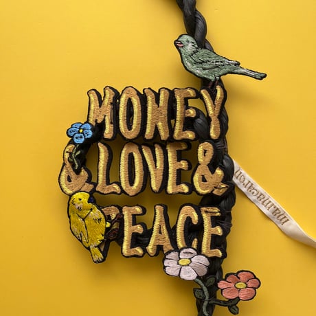 お正月飾り⑥ MONEY&LOVE&PEACE  小鳥花