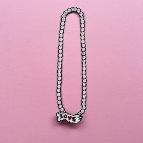 一連のネックレス　LOVEブローチ付き