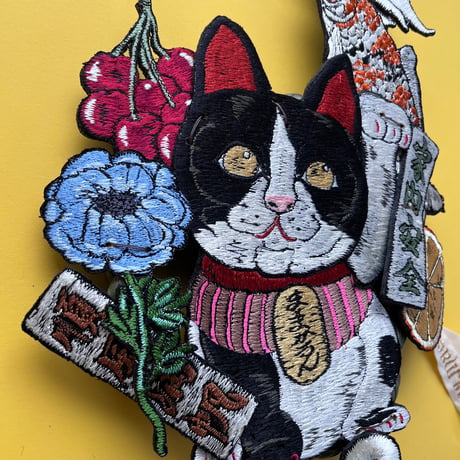 お正月飾り⑩ 招き猫　ハチワレ　家内安全　順風満帆