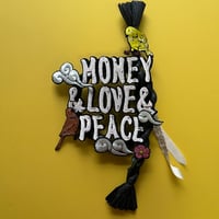 お正月飾り② MONEY&LOVE&PEACE 小鳥花雲