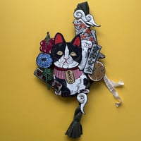 お正月飾り⑩ 招き猫　ハチワレ　家内安全　順風満帆