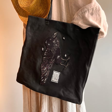 カラスのバッグB （Amenez- Moi！×ma.macaronコラボ作品）