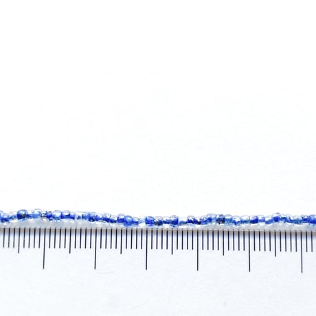 糸通しビーズ　（No.13　ブルー　size:Φ約1.9mm×1.5mm)    【約50cm×1本】