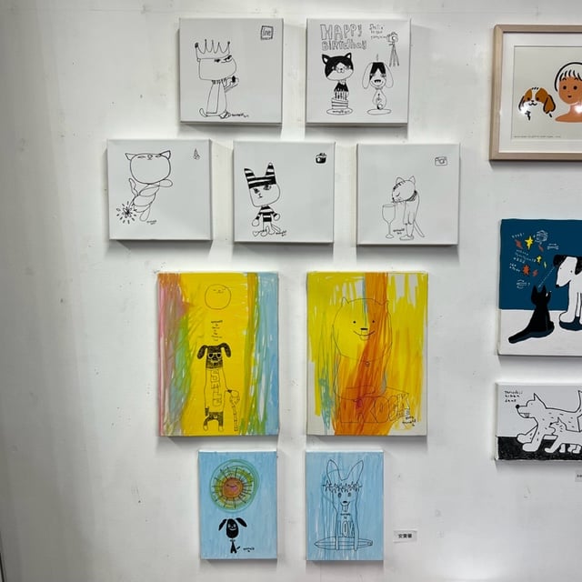 (F4号）安藤絵流「蒼い瞳のねこ」真作/肉筆/表裏にサイン有り/キジ白 fit=scale-down,w=1200