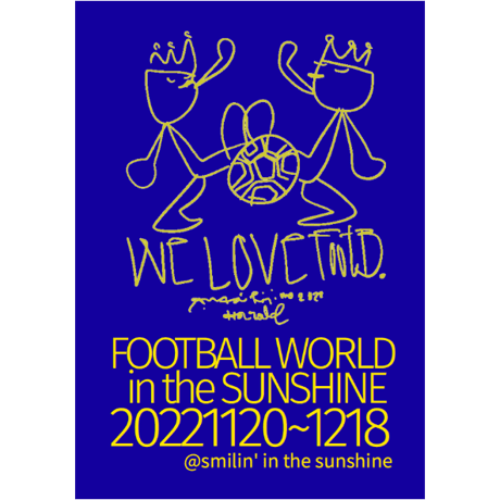 FOOTBALL WORLD in the SUNSHINE S/S T shirts    illustrated by 安齋肇 WHITE