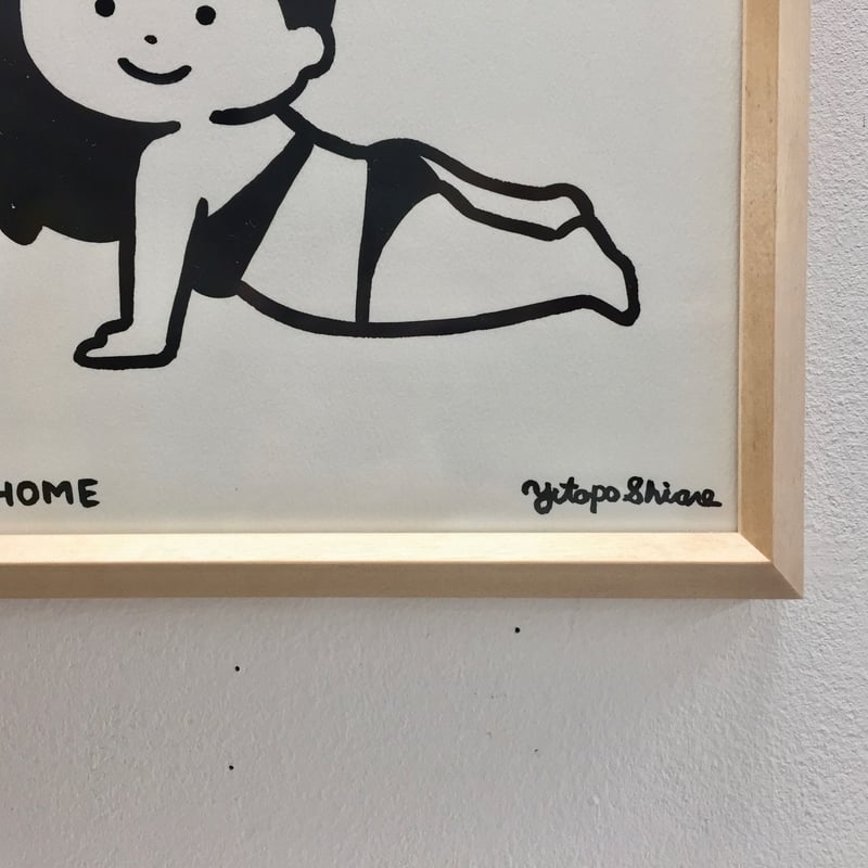 白根ゆたんぽ ドローイング 額装 原画 白根ゆたんぽ 原画 ドローイング2枚セット