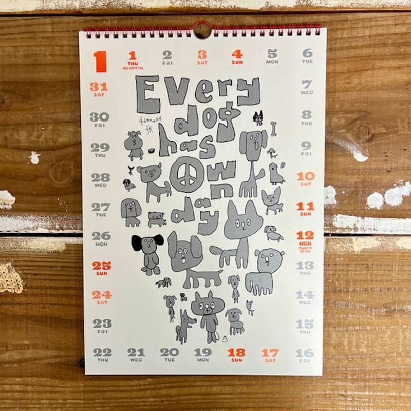 安齋肇画伯デザイン2026壁掛けカレンダー、Filamk2026卓上カレンダー