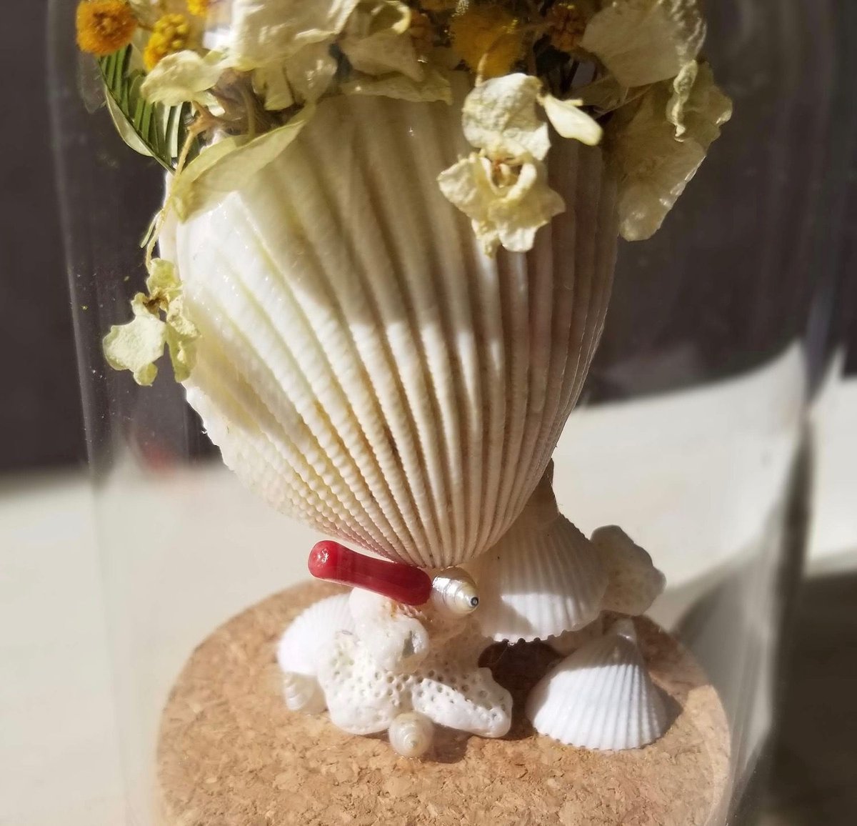 mimoza #2 handmade by 赤嶺尚子 (ガラスドーム ドライフラワー) |