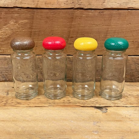 湿気ないネジ蓋スパイス瓶（4色）アウトドアスパイスの詰め替えに　日本製