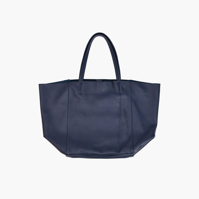 SMOOTH SOFT COW LEATHER / TOTE BAG(NAVY) | THE ...
