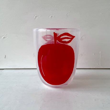 フルーツグラス大　りんごA(赤×オパール)