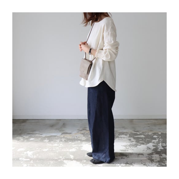【極美品】ヘリテノーム　リネンガーゼブラウス 極美品】ヘリテノーム リネンガーゼブラウス HERITANOVUM