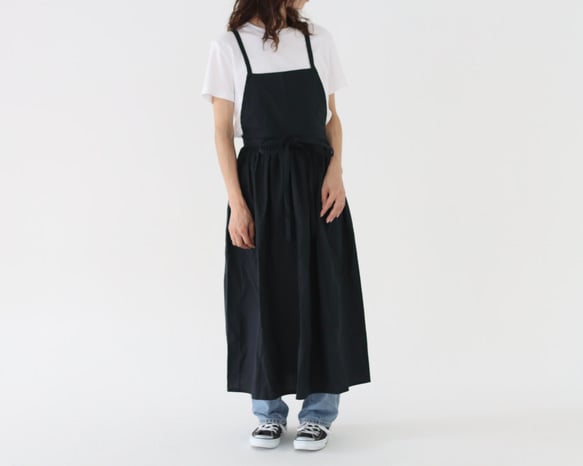 そのままお出かけリネンエプロン／おうち時間もお洒落に過ごす