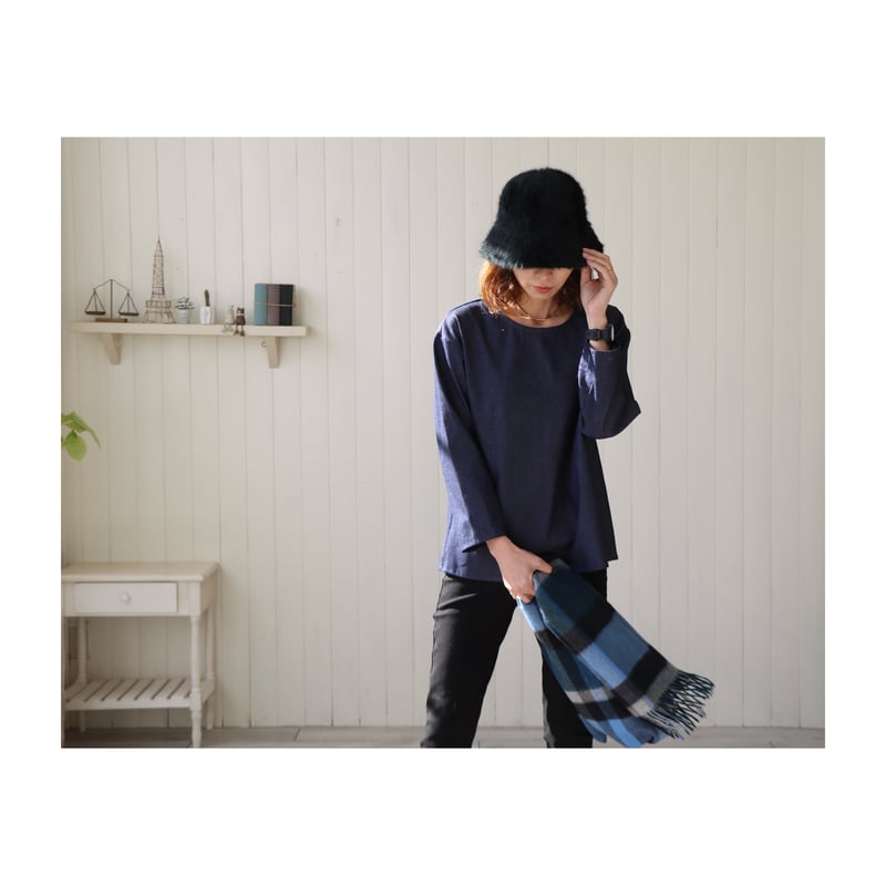 岡山県児島デニムブラウス／シンプルさを追求した、8オンスソフト