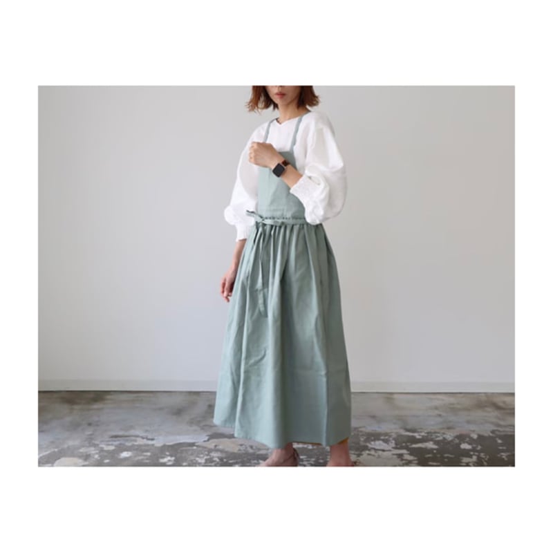 キャピタル / コットンリネン オーロラエプロンパンツ ロング丈 キャピタル / コットンリネン オーロラエプロンパンツ ロング丈