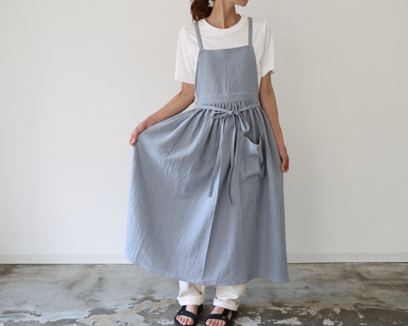 ふっくら厚さ2倍のとろみダブルガーゼのギャザーたっぷり