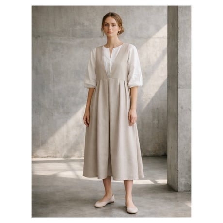 リネンエプロンワンピース | STORES