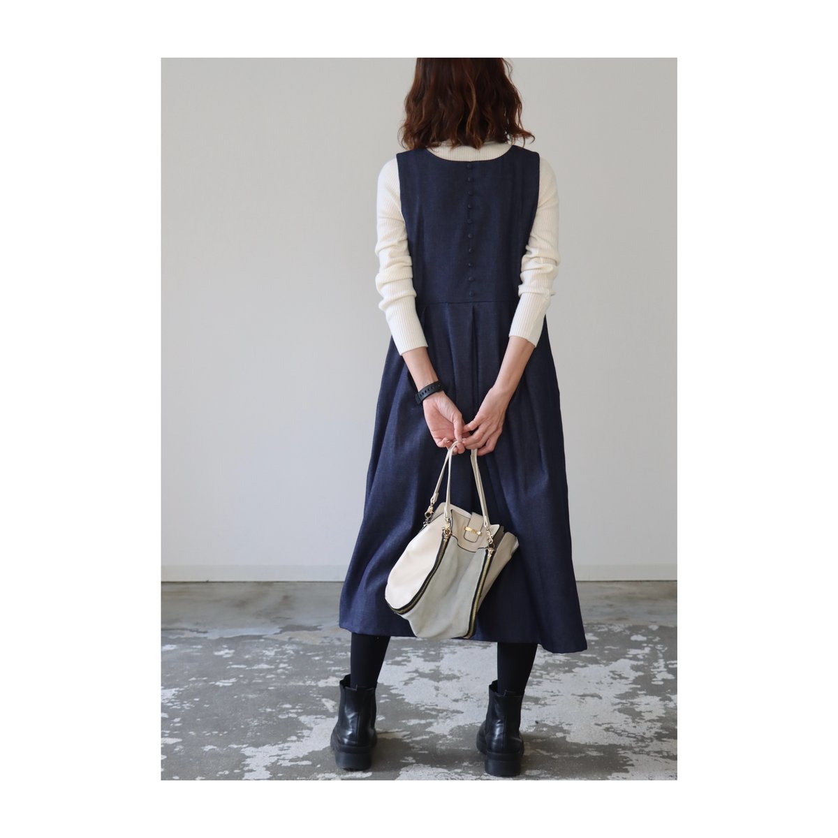 ♡新品未使用 シャンデールc852枚セット♡ 後ろ姿が綺麗な岡山県児島デニムワンピース／くったり8オンスソフト