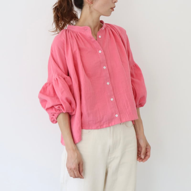 キナコ様　ダブルガーゼ　キャンディーお袖の長袖ブラウス キナコ様 ダブルガーゼ キャンディーお袖の長袖ブラウス - メルカリ