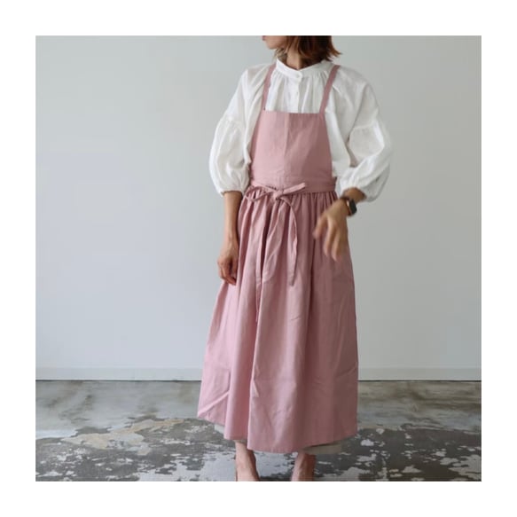 Pretty オーガンジーエプロン 濃いピンク Pretty オーガンジーエプロン 濃いピンク Stripe Apron