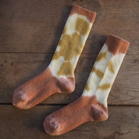 Rib Wool  Socks（枇杷×背高泡立草）