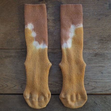 Rib Wool  Socks（桃×枇杷）