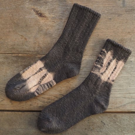 YOUstandard Hemp Cotton Socks(小) (柿渋×赤麻)