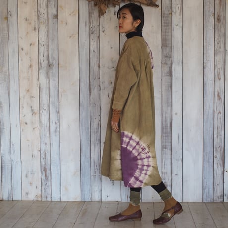 A HOPE HEMP Twill Skipper SHirt Onepice(小鮒草×コチニール）