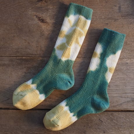 Rib Wool  Socks（背高泡立草×たで藍）