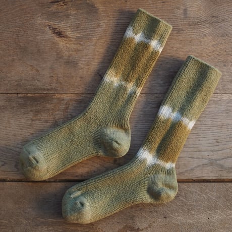 Rib Wool  Socks（背高泡立草×柘榴）