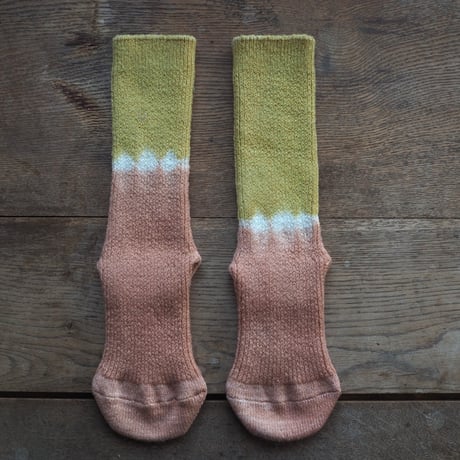 【New】Rib Wool  Socks（ユーカリ×枇杷）