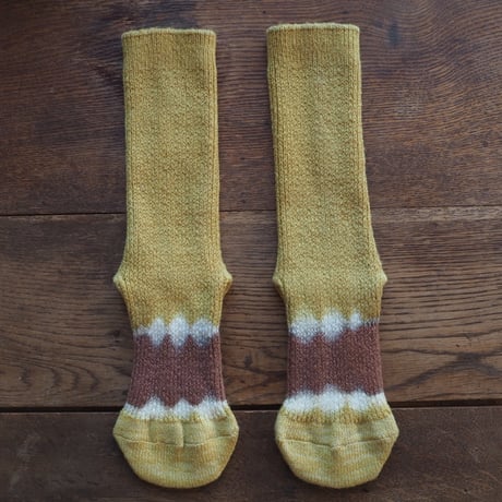 Rib Wool  Socks（枇杷×背高泡立ち草）