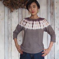 A HOPE HEMP Raglan 3/4 Sleeve Tee(S)（たで藍×コチニール）