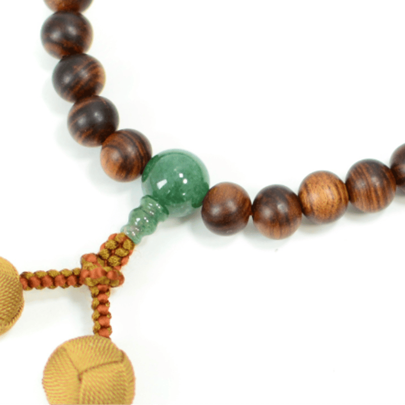 栴檀 印度翡翠仕立 男性用片手念珠 | 平野屋清太郎商店