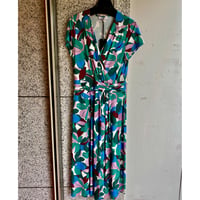 【S〜Lサイズ】フランス製花柄カシュクールワンピース