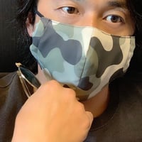 I SPARK 息がしやすい夏用　mens mask アーミー/バラ　M-16