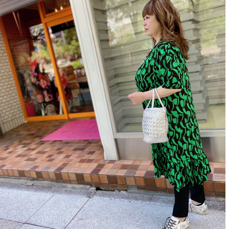 イタリアインポート幾何学柄ワンピース | aphrodite