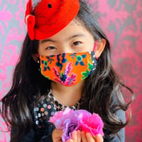 I SPARK・kids  Mask  （子ども用　立体マスク）K-4  ORダマスク ×ドット切り替え