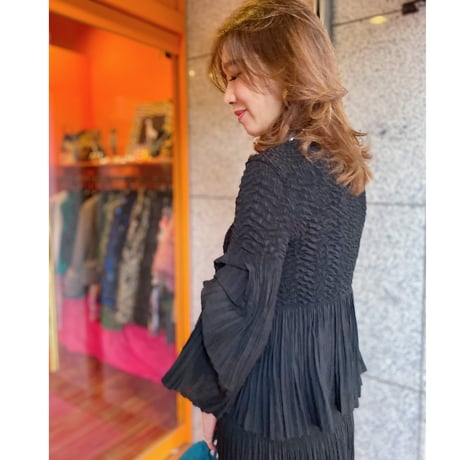 【XS〜3Lサイズ】プリーツセットアップ