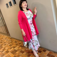 花柄ポケット付きノースリーブワンピース