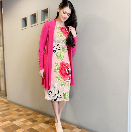 rinascimento ロングカーディガン　fuxia