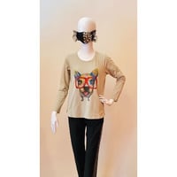 イタリアインポート  マルチカラーdog ロングTシャツ　T-2054