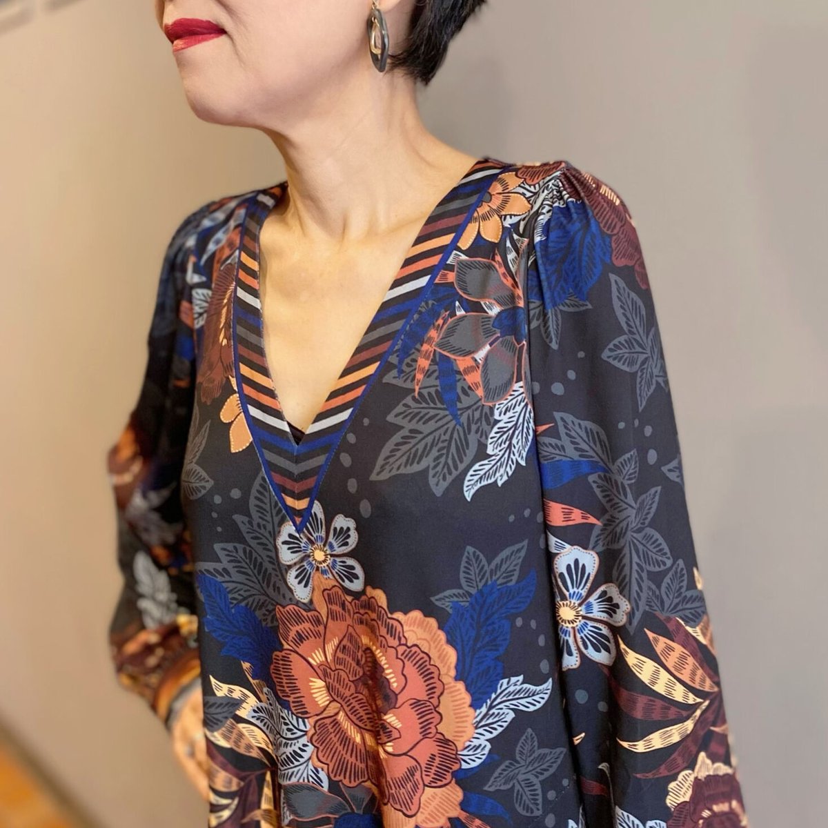 HALEBOB ジャージVネックワンピース | aphrodite HALEBOB ジャージVネックワンピース | aphrodite