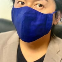 I SPARK 息がしやすい　mens mask 無地/BLUE    M-17