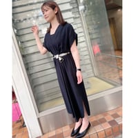 【XS〜XLサイズ】ベルト付きvネックワンピース