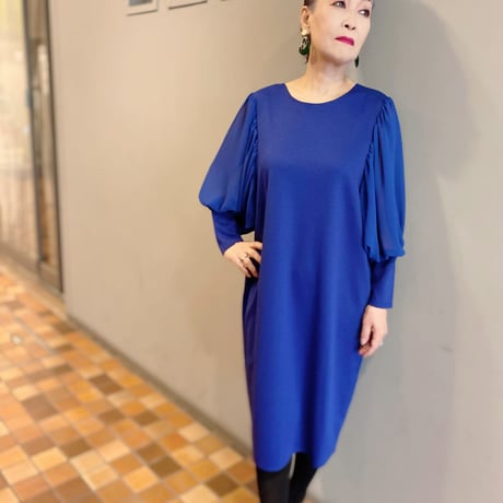 【インスタライブ紹介商品】9号〜23号 袖シフォンワンピース