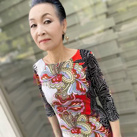 evavarro 七分袖 フリルワンピース 裏地なし